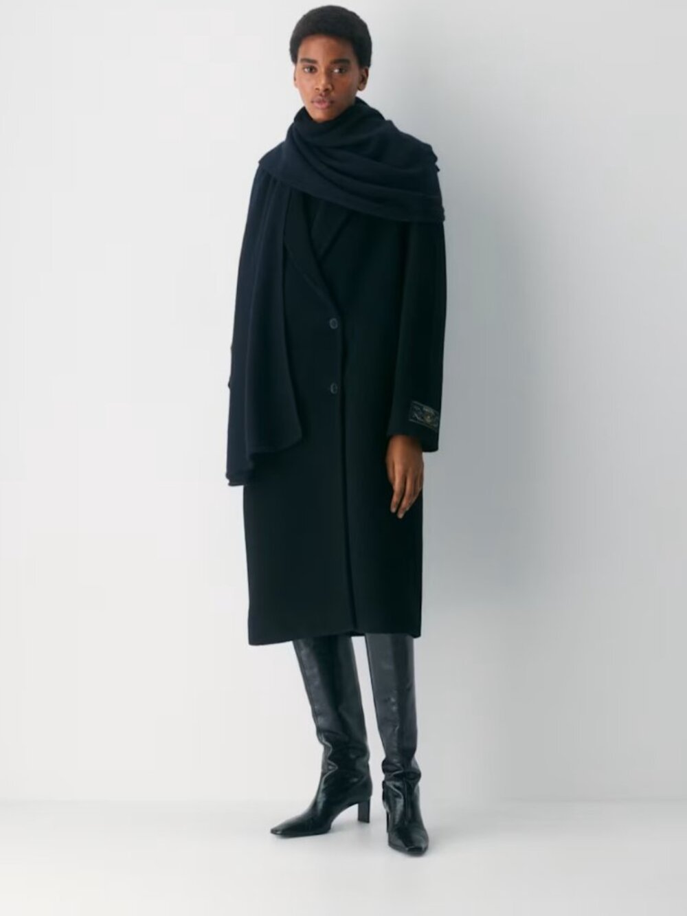 NWT Aritzia The SLOUCH Coat - Wool Cashmere Black TALL